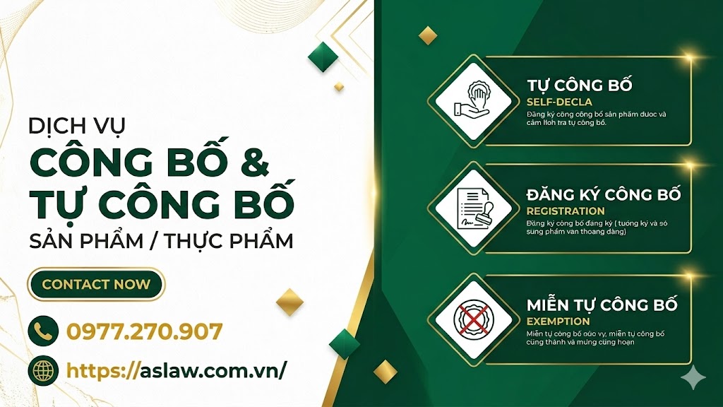 Dịch Vụ Công Bố và Tự Công Bố Sản Phẩm/Thực phẩm